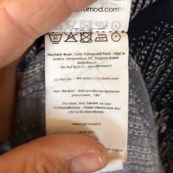 Blue Patterned Maxi Dress - Picture 9 of 13